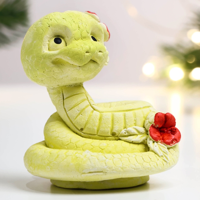 Новый год. Символ 2025. Фигура Новый год. Символ 2025. Фигура "Змея Гая" лимонная, 6х6см