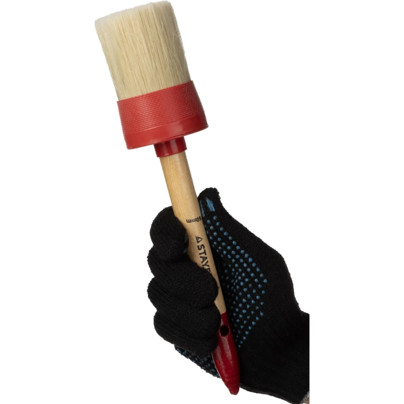 Кисть круглая STAYER MASTER, светлая натурал. щетина, №18 x60мм 0141-60