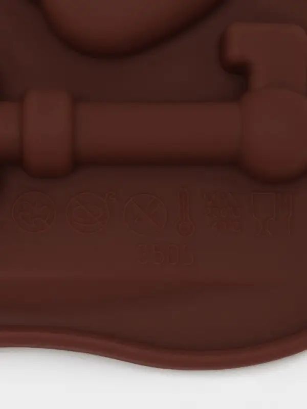 Форма для конфет и шоколада Доляна &laquo;Ключики&raquo;, силикон, 21&times;10.5&times;1.5 см, 8 ячеек, коричневая