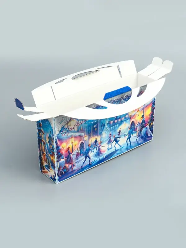 Подарочная новогодняя коробка «Вечерняя мелодия» , Портфель макси широкий, 37×8×20.2 см Подарочная новогодняя коробка «Вечерняя мелодия» , Портфель макси широкий, 37×8×20.2 см