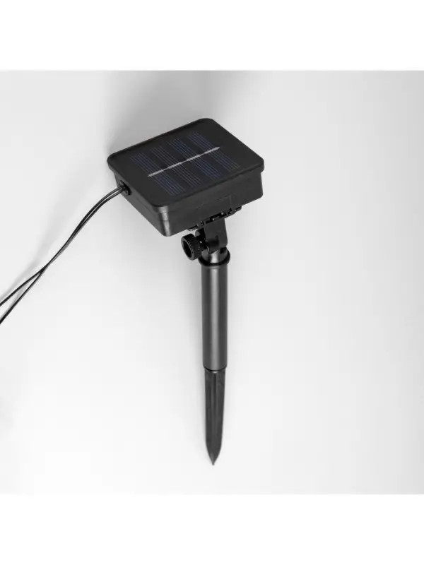 Гирлянда &laquo;Нить&raquo;, 2.7 м, с насадками &laquo;Белые шары&raquo;, уличная, IP44, 10 LED, 8 режимов, солнечная батарея, тёмная нить, свечение тёплое белое