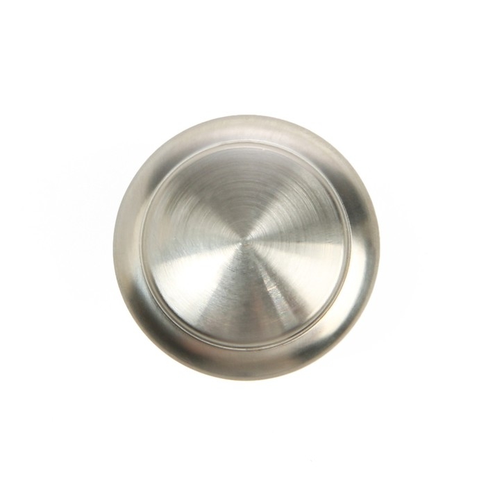 Ручка кнопка ТУНДРА, d=28 мм, цвет матовый никель, 8 шт