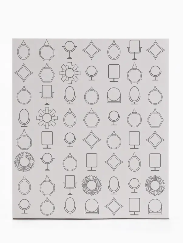 Зеркало настольное, двустороннее, 16.8&times;19.5 см, (13.5&times;16 см), белое