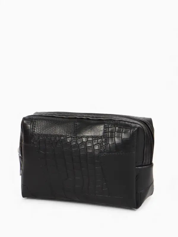 Косметичка дор Одноцвет, 16*5*10, отдел на молнии, черный