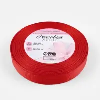 Лента репсовая, 15 мм, 23&plusmn;1 м, красная №26