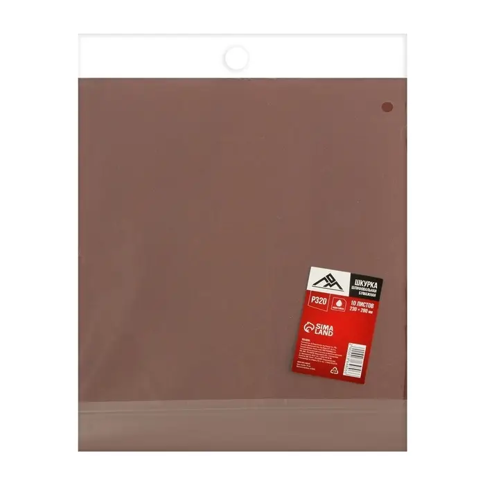 Шкурка шлифовальная в листах ЛОМ, на бумажной основе водостойкая, 230&times;280, Р320, 10 шт.