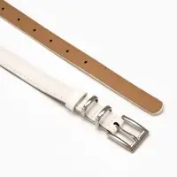 Ремень жен 03-01-02-01, Июнь2502, 2*0,3*110 см, без винта, пряж металл, 1 прокол, белый Ремень жен 03-01-02-01, Июнь2502, 2*0,3*110 см, без винта, пряж металл, 1 прокол, белый