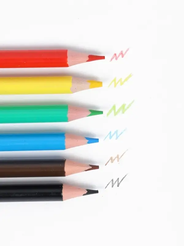 Цветные карандаши, пластиковые, 6 цветов, мини, шестигранные, БукиБяки