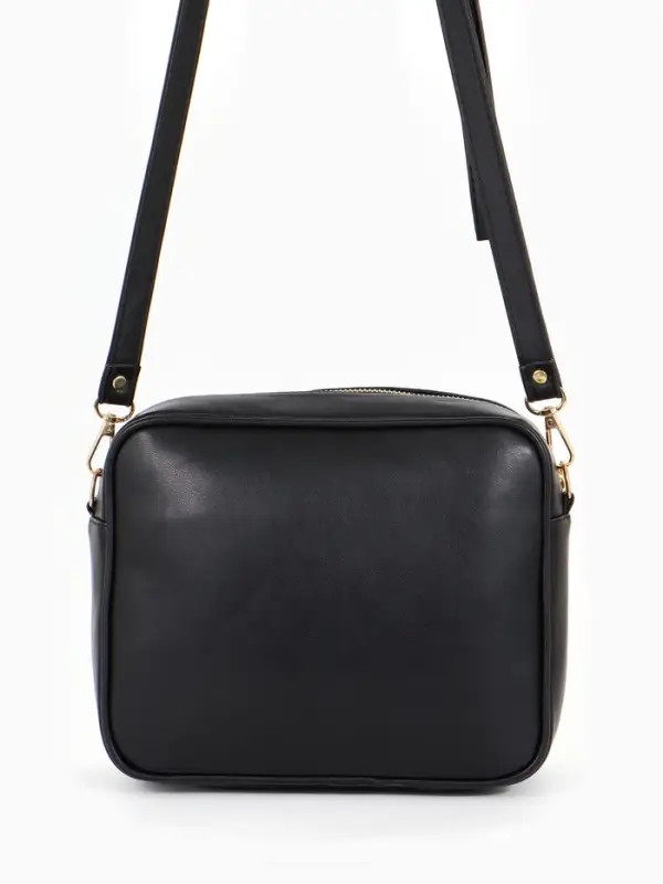 Сумка женская на молнии TEXTURA, 22&times;8&times;17 см, чёрная