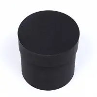 Коробка подарочная круглая, шляпная, чёрная, 13&times;13 см