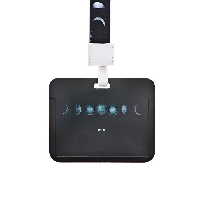 Бейдж горизонтальный, внешний, 100 х 80мм, внутренний 52 х 82мм, лента 42 см, Луна Бейдж горизонтальный, внешний, 100 х 80мм, внутренний 52 х 82мм, лента 42 см, Луна