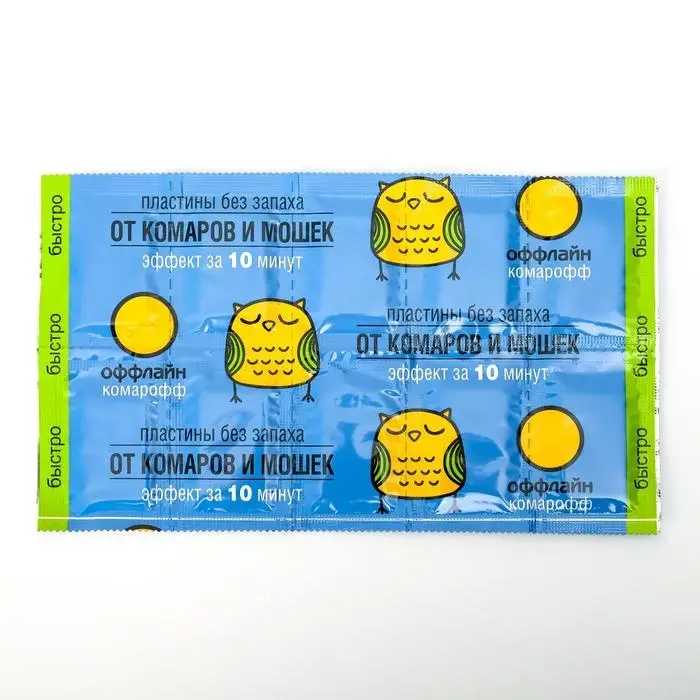 Пластины от комаров и мошек «Оффлайн Комарофф», без запаха,10 шт. Пластины от комаров и мошек «Оффлайн Комарофф», без запаха,10 шт.