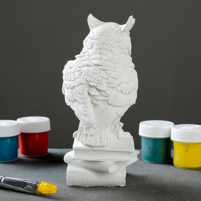 Фигура для раскраски  Фигура для раскраски "Мудрый филин" белая, 7х15х6,5см