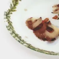 Тарелка десертная круглая "Новогодние зверята" 19 см Тарелка десертная круглая "Новогодние зверята" 19 см