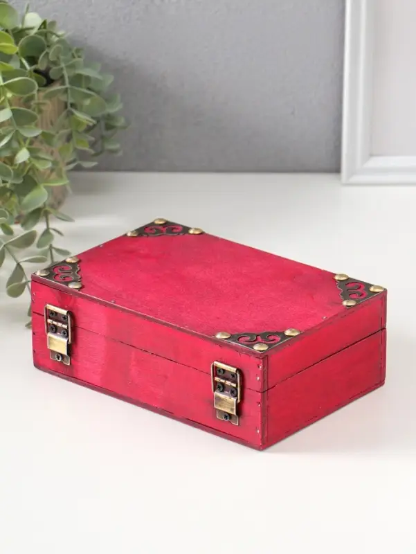 Шкатулка для украшений &laquo;Сундучок. Яснорада&raquo;, дерево, с заклёпками, 18&times;11.5&times;6 см