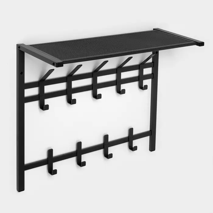 Вешалка с полкой 2-х ярусная &laquo;Торонто 22&raquo;, 67&times;27&times;58.5 см, графит