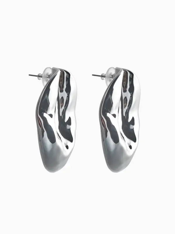 Серьги пластик &laquo;Кофейное зерно&raquo;, цвет серебро