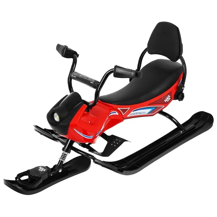 Снегокат Snowpatrol 2, со спинкой, красный, чёрный, SND4/1 Nika Kids Снегокат Snowpatrol 2, со спинкой, красный, чёрный, SND4/1 Nika Kids