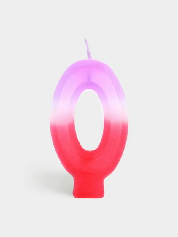 Свеча цифра для торта &laquo;0&raquo;, 8&times;3.75&times;1 см