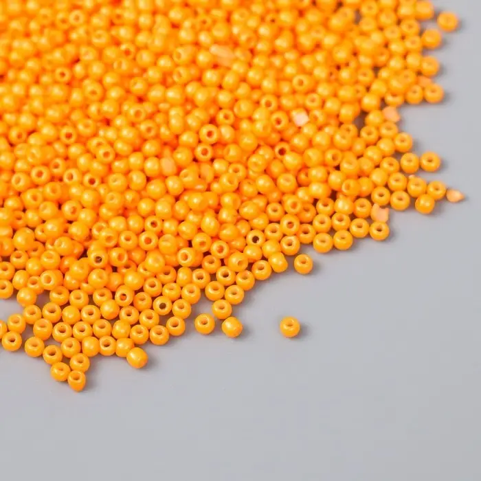 Бисер стекло 12/0  Бисер стекло 12/0 "Морковный" 15 гр