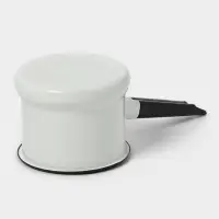 Ковш эмалированный, 1 л, без декора, белый