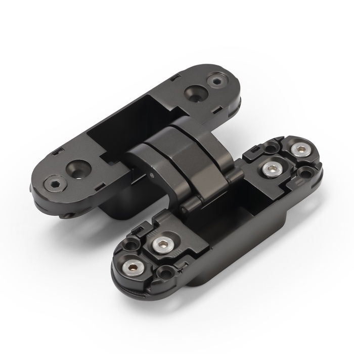 Петля скрытой установки LOCKLAND, 30х110 мм, с 3D-регулированием, цвет графит