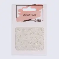 Наклейки для ногтей «Цветы», объёмные, фасовка 6 шт., цвет белый, серебристый Наклейки для ногтей «Цветы», объёмные, фасовка 6 шт., цвет белый, серебристый