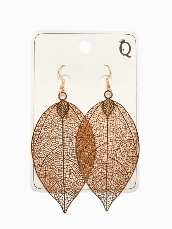 Серьги металл &laquo;Лист липы&raquo;, цвет золото