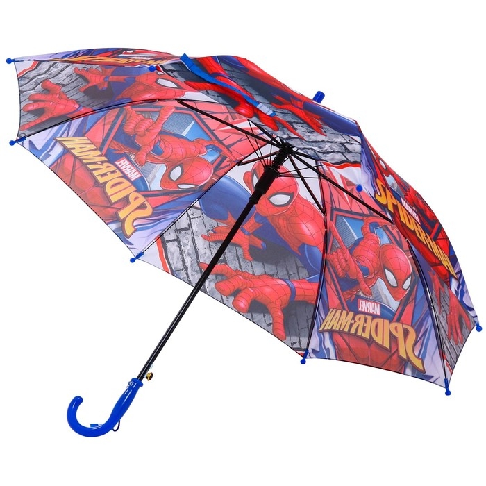 Зонт детский, 8 спиц, Ø 86 см, красный, Человек-паук