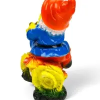 Садовая фигура из гипса &laquo;Гном с лягушкой на бревне&raquo;, 25&times;12&times;26 см