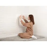 Панель ПВХ самоклеящаяся TAKE IT EASY &laquo;Кирпич&raquo;, 770&times;700&times;2 мм, цвет белый