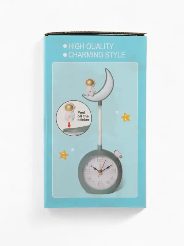 Часы - будильник &laquo;Полумесяц&raquo;, детские, подсветка, 2 режима, циферблат d=9 см, 9.8&times;31.5 см