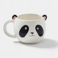 Кружка Доляна &laquo;Панда&raquo;, 490 мл, доломит, белая