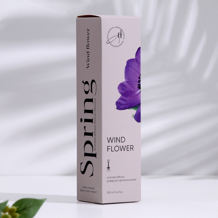 Диффузор ароматический, Диффузор ароматический, "Wind flower", цветок ветра, 100 мл