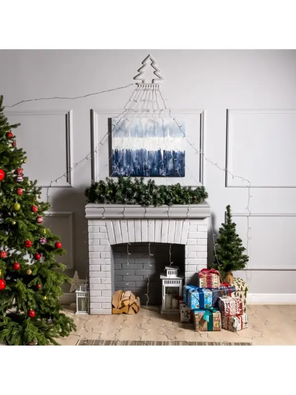 Светодиодная фигура &laquo;Ёлка&raquo; 3.5 м, пластик, 9 нитей, 31 В, свечение мульти