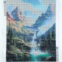 Алмазная мозаика с полным заполнением на холсте &laquo;Озеро в горах&raquo;, 40&times;50 см