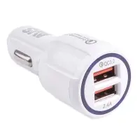 Автомобильное ЗУ AVS UC-123, 1 QC USB/1 USB, 3.0 А, 30 Вт (A07158S)