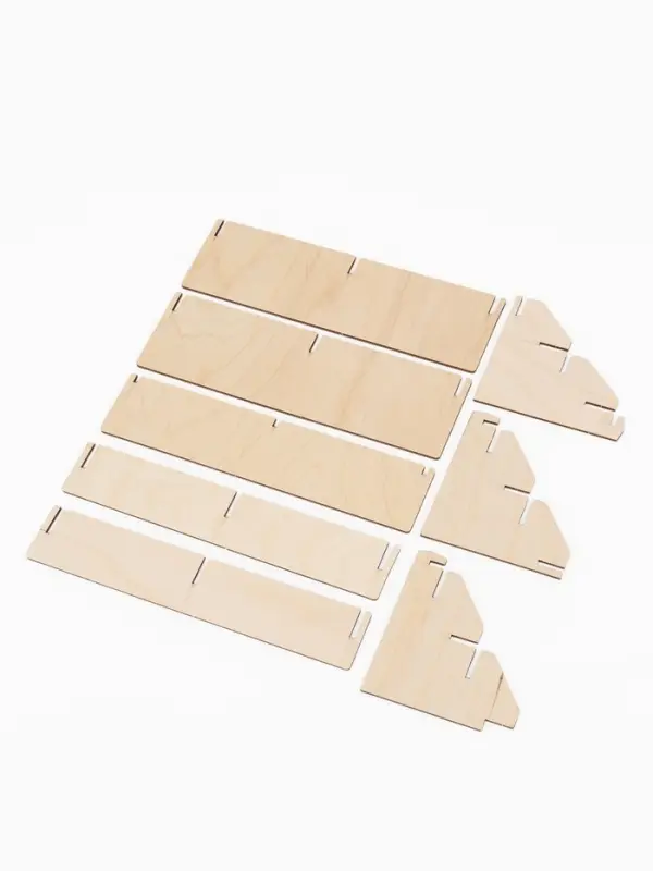 Подставка под открытки 4 ячейки по 10.8 см, 23.5&times;10.5&times;12.5 см, толщина 3 мм, бежевая