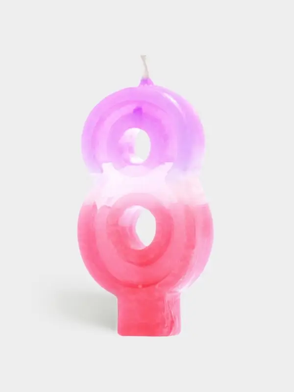Свеча цифра для торта &laquo;8&raquo;, 8&times;3.75&times;1 см