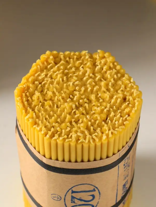 Свечи церковные медовые №120, упаковка 1 кг, парафин, медовое масло