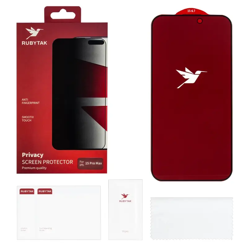 Защитное стекло для iPhone 15 Pro Max RUBYTAK Privacy