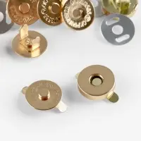 Кнопки магнитные, d=14 мм, 10 шт., цвет золотой