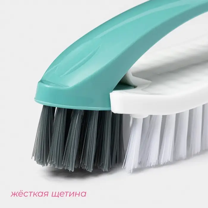 Щётка утюжок для уборки двойная Доляна &laquo;Трансформер&raquo;, 2 шт. пластик, жёсткая щетина, 15.5&times;5.5 см, МИКС