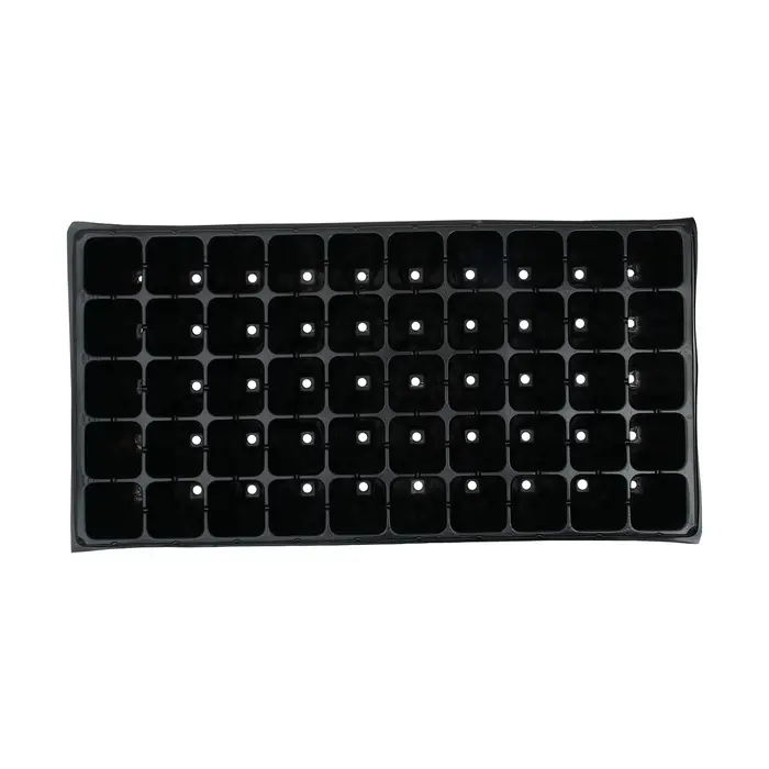 Кассета для рассады, 50 ячеек по 100 мл, пластик, чёрная, 54&times;27&times;8 см, Greengo