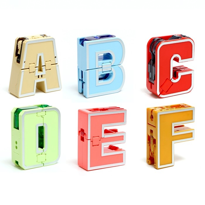 Робо-буквы «Звери», набор 6 в 1, трансформируются, собираются в 1 робота