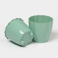 Кашпо для цветов со вставкой &laquo;Флюте&raquo;, 1.9 л, цвет нефрит