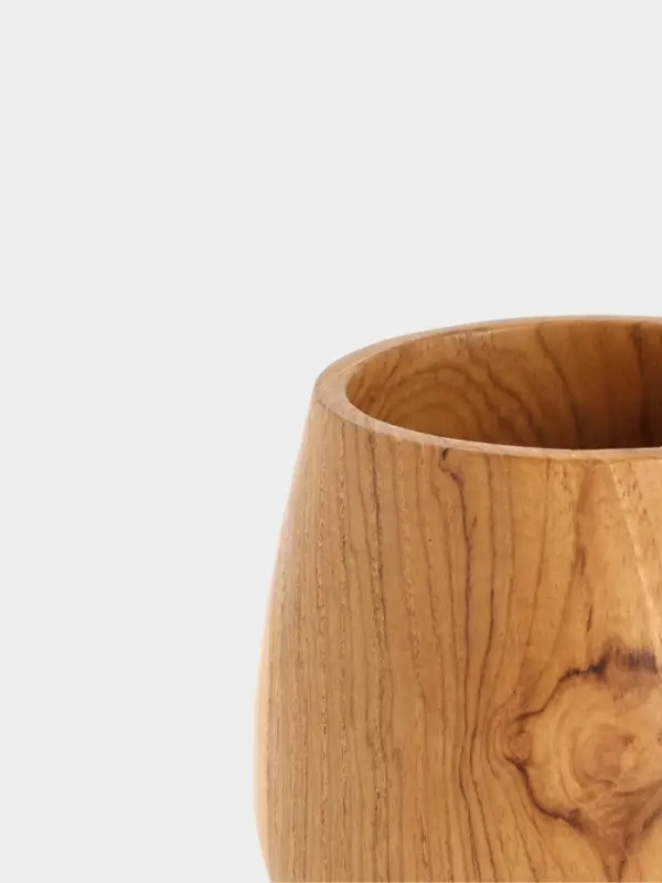 Стакан, 10&times;10&times;9 см, тиковое дерево