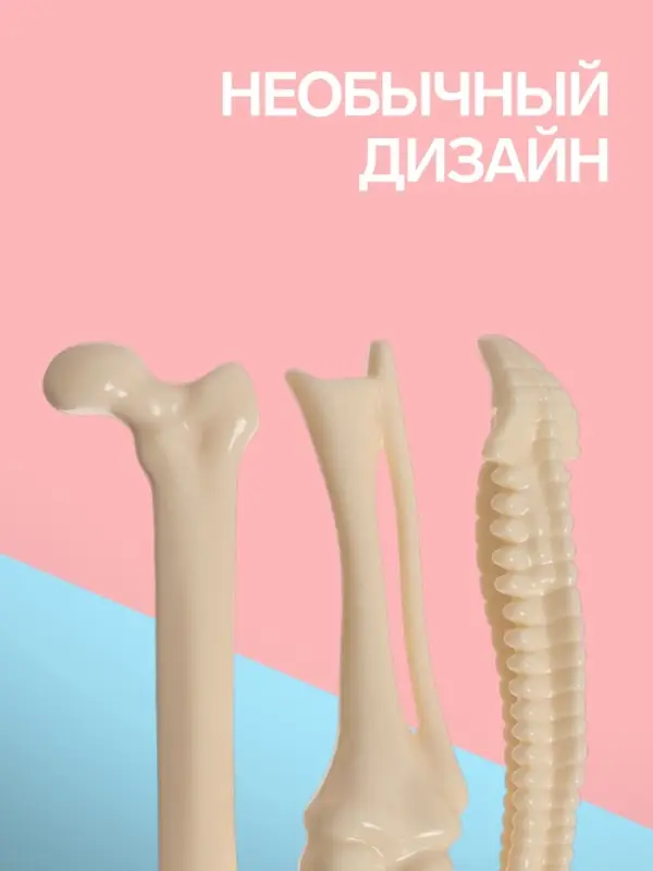 Ручка-прикол Calligrata &laquo;Кость&raquo;, синий стержень, шариковая, МИКС