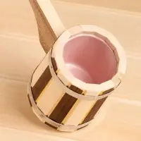 Ковш - черпак для бани и сауны, 300 мл, 50 см, деревянный, с пластиковой вставкой, &laquo;Добропаровъ&raquo;
