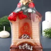Свеча фигурная "Новогодний камин" 5,5х9х15 см